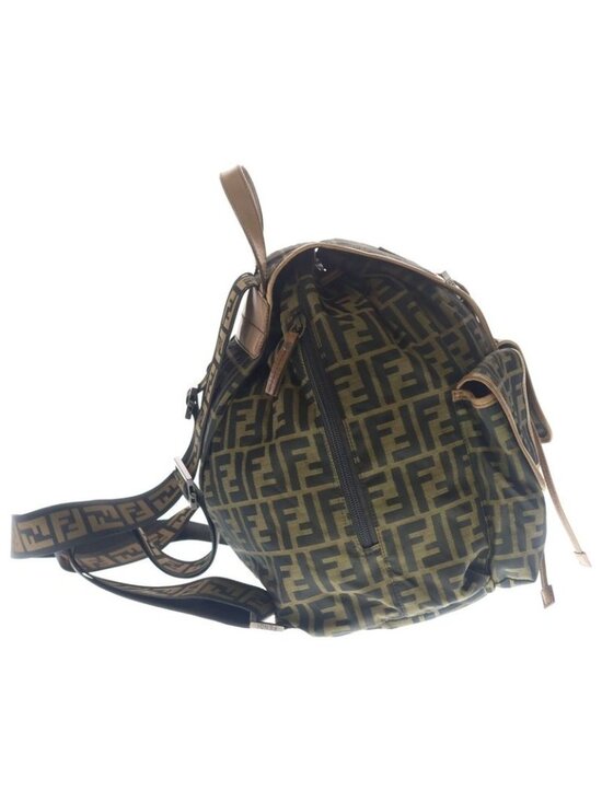 Fendi Zucca Backpack Brown Nylon Leather main image 5